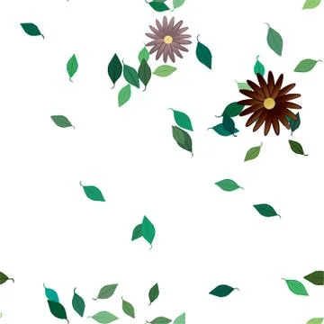 Seamless flowers vector pattern. Background texture in floral style. Illustrazione stock