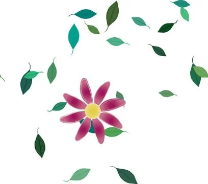 Seamless flowers vector pattern. Background texture in floral style. Stock Illustration