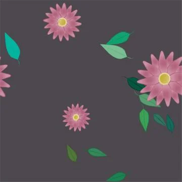 Seamless flowers vector pattern. Background texture in floral style. イラスト素材
