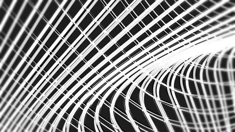 Seamless flowing wavy chromed repeat stripes design background loop. Dark s.. 스톡 동영상 275605327