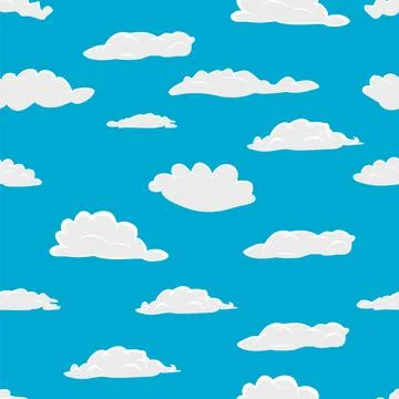 Seamless Fluffy Cloud Illustrazione stock