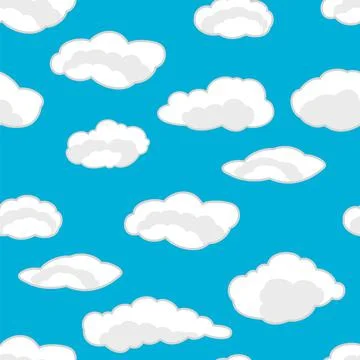 Seamless Fluffy Cloud Illustrazione stock