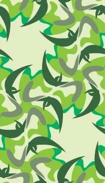 Seamless Flutting Leaves Pattern Stock Illustration