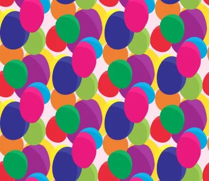 Seamless Flying Balloons Stock Illustration