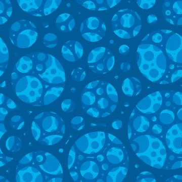 Seamless foam background texture in blue tones. Stock Illustration