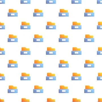 Seamless folder pattern creating abstract data organization background Stock Illustration