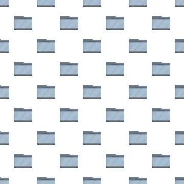 Seamless folder pattern creating digital office archive background Stock Illustration