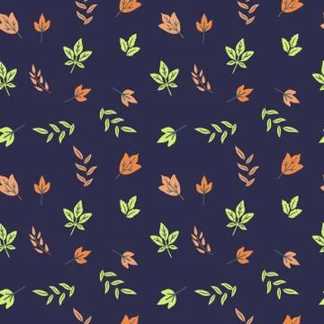 Seamless foliage pattern Stock Illustration