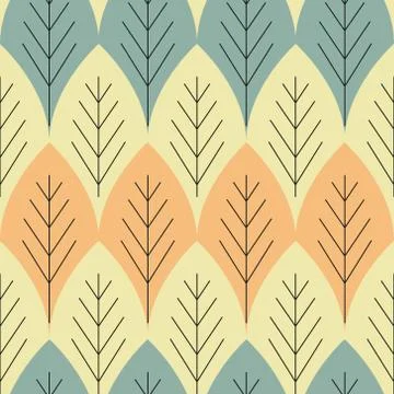 Seamless foliage pattern Stock Illustration