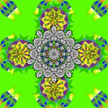 Seamless folk pattern in small wild flowers. Rustic chic. Liberty style millefle Stockillustratie