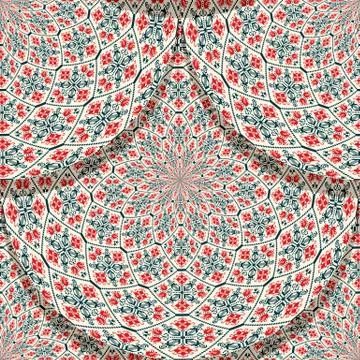 Seamless folk Romanian tile 7 Stock Illustration