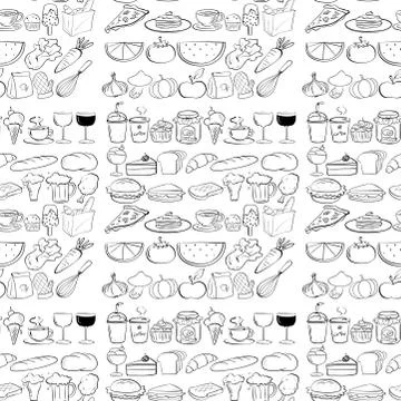 Seamless food Stock Illustration