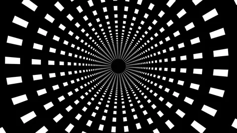 Seamless footage with rotating dashed hypnotic spiral. Loop animated background Stock Footage 88721929