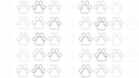 Seamless footprint horizontal Stock Footage 316802111