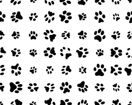 Seamless footprints of cats Stock Illustration