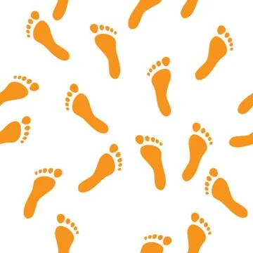 Seamless footprints. Stock Illustration