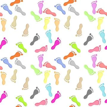 Seamless Footprints Stock Illustration