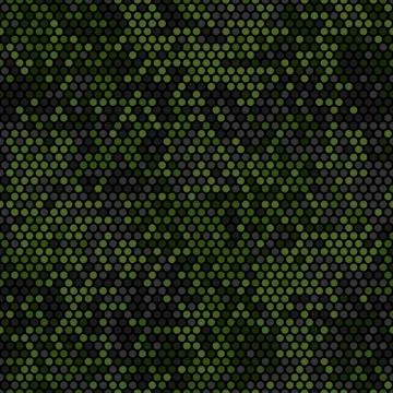 Seamless forest camouflage pattern. The pixel pattern background Stock Illustration