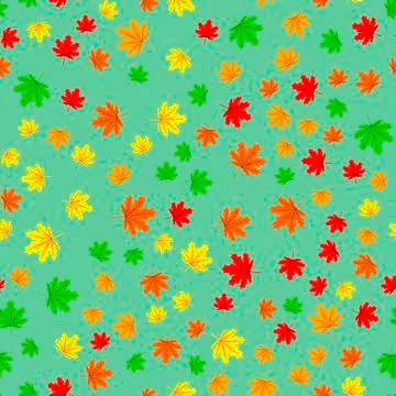 Seamless forest pattern with acorns and autumn leaves. Fall background. Vector Illustrazione stock