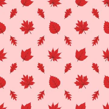 Seamless forest pattern with acorns and autumn leaves. Stock Illustration