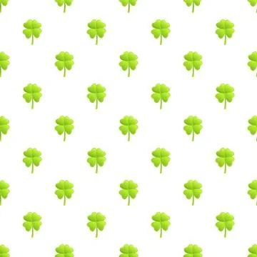 Seamless four leaf clover repeating pattern representing luck Stock Illustration