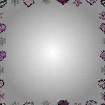Seamless. Foursquare frames doodles. Vector. Picture in white, black and neutral 스톡 일러스트