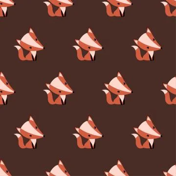 Seamless fox pattern Stock Illustration