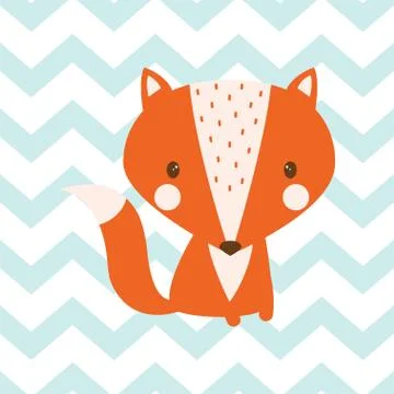 Seamless fox pattern Stock Illustration