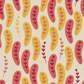 SEAMLESS FRABIC PATTERN BACKGROUND WITH CUTE COLOURFUL DOODLE FLOWER Stock Illustration