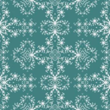 Seamless fractal white pattern Stock Illustration