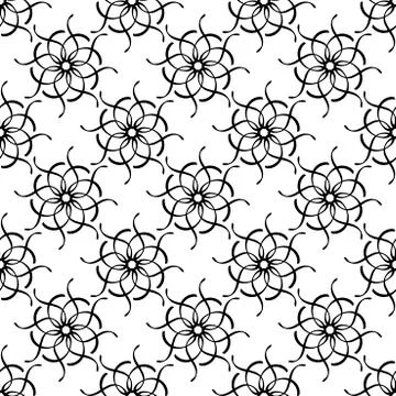 Seamless free hand drawn background . Decorative motif with intersecting abst Stock Illustration