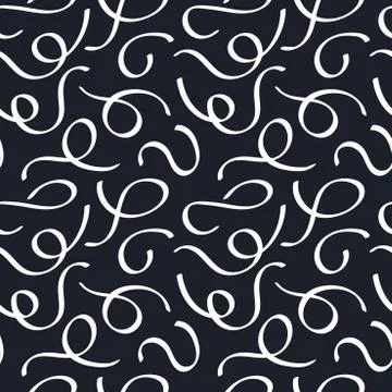 Seamless free hand drawn background , Decorative motif with intersecting abst Stock Illustration