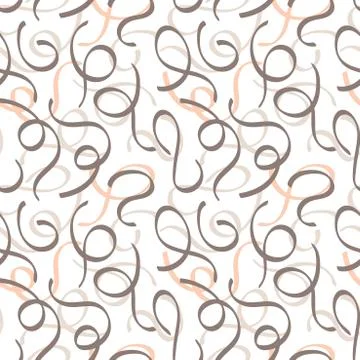 Seamless free hand drawn background , Decorative motif with intersecting abst Stock Illustration
