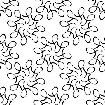 Seamless free hand drawn background . Decorative motif with intersecting Stock Illustration