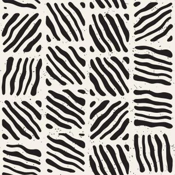 Seamless freehand pattern. Vector abstract rough lines background. Hand drawn 스톡 일러스트