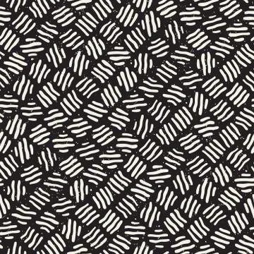 Seamless freehand pattern. Vector abstract rough lines background. Hand drawn イラスト素材