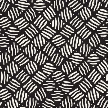 Seamless freehand pattern. Vector abstract rough lines background. Hand drawn 스톡 일러스트