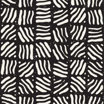 Seamless freehand pattern. Vector abstract rough lines background. Hand drawn Stock Illustration