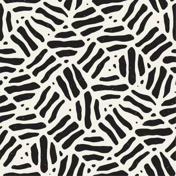 Seamless freehand pattern. Vector abstract rough lines background. Hand drawn Stock Illustration