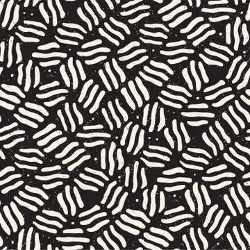 Seamless freehand pattern. Vector abstract rough lines background. Hand drawn Stock Illustration