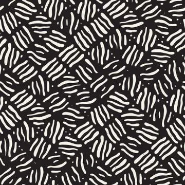 Seamless freehand pattern. Vector abstract rough lines background. Hand drawn 스톡 일러스트