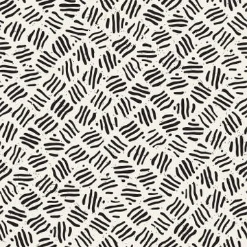 Seamless freehand pattern. Vector abstract rough lines background. Hand drawn Illustrazione stock