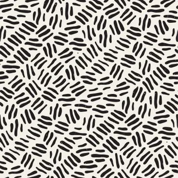 Seamless freehand pattern. Vector abstract rough lines background. Hand drawn イラスト素材