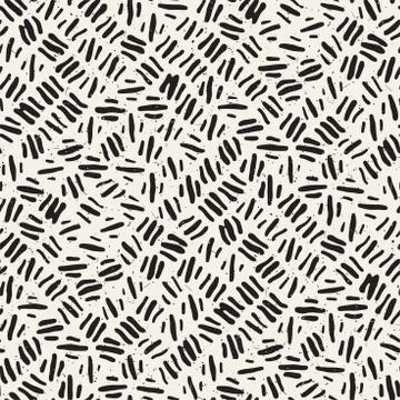 Seamless freehand pattern. Vector abstract rough lines background. Hand drawn Stock Illustration