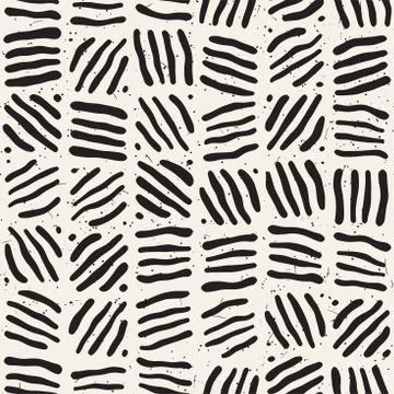 Seamless freehand pattern. Vector abstract rough lines background. Hand drawn 스톡 일러스트