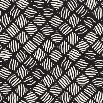 Seamless freehand pattern. Vector abstract rough lines background. Hand drawn 스톡 일러스트