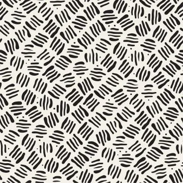 Seamless freehand pattern. Vector abstract rough lines background. Hand drawn Stock Illustration