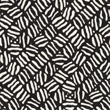 Seamless freehand pattern. Vector abstract rough lines background. Hand drawn Illustrazione stock