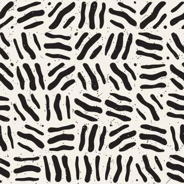 Seamless freehand pattern. Vector abstract rough lines background. Hand drawn Stock Illustration