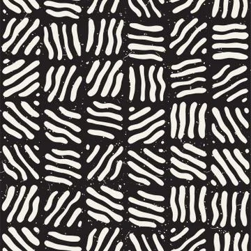 Seamless freehand pattern. Vector abstract rough lines background. Hand drawn Stock Illustration
